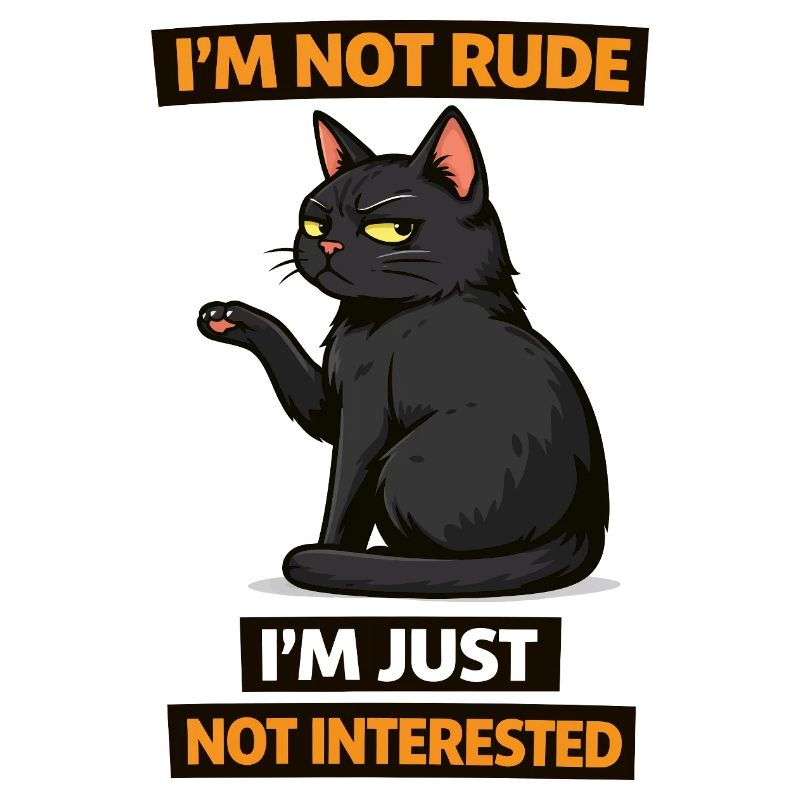 Attitude de chat pas intéressé