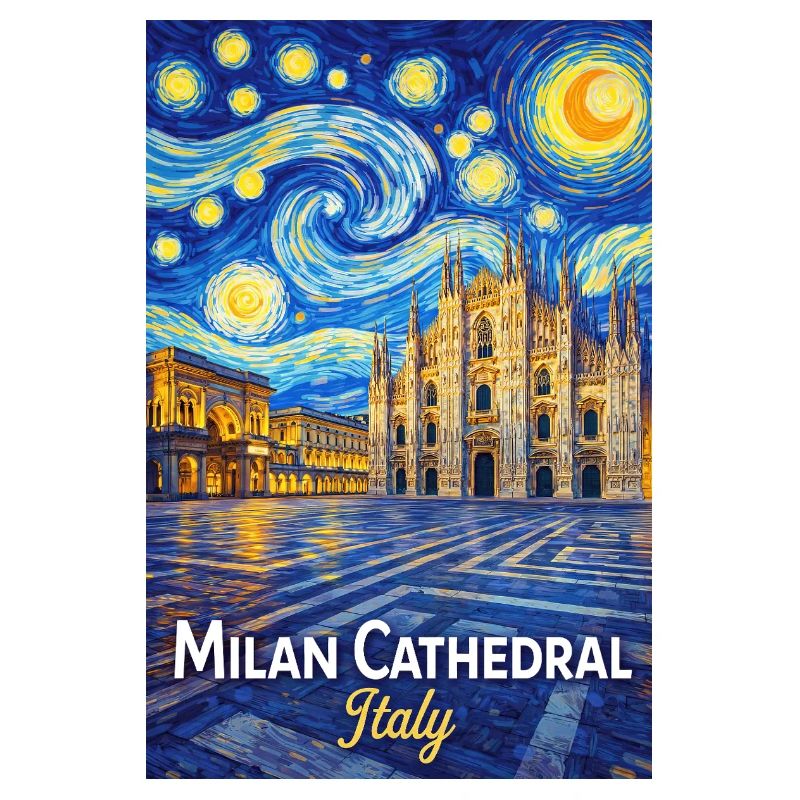 Milan Cathedral Starry Night