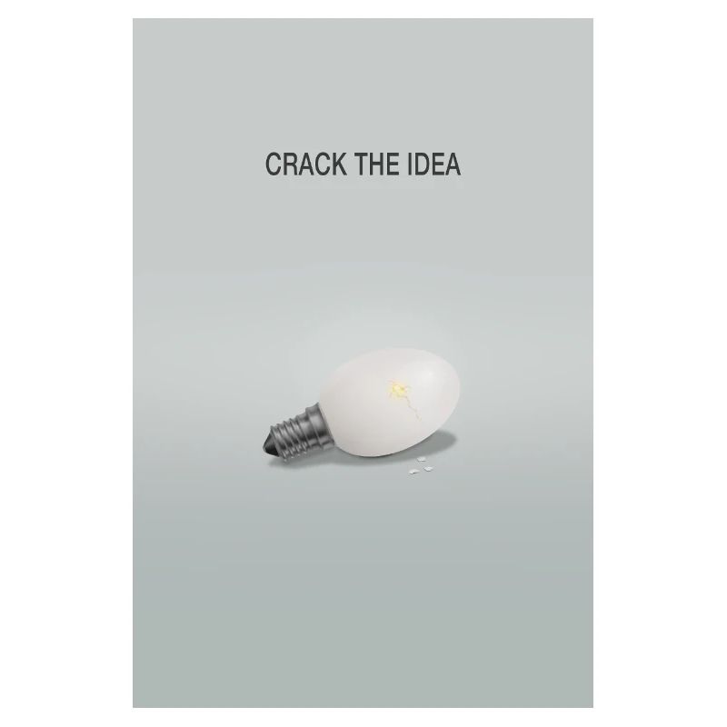 Affiche de pensée créative Crack The Idea