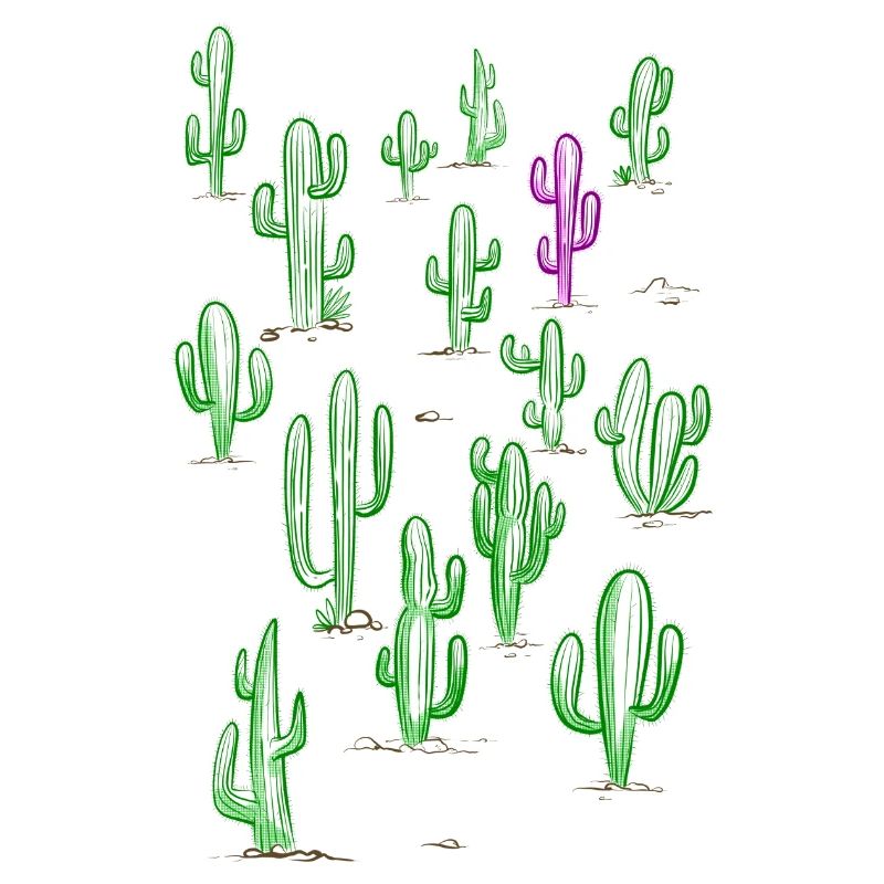Cactus désert vert et violet