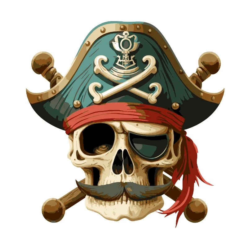 Pirate Captain Skull & Bones