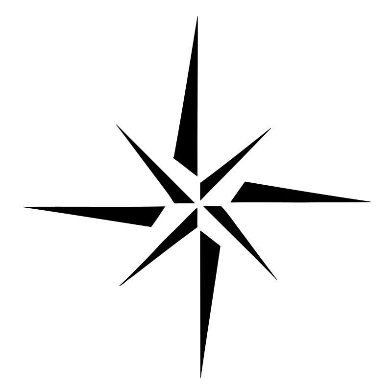 Nautical star cardinal points. Nautical.