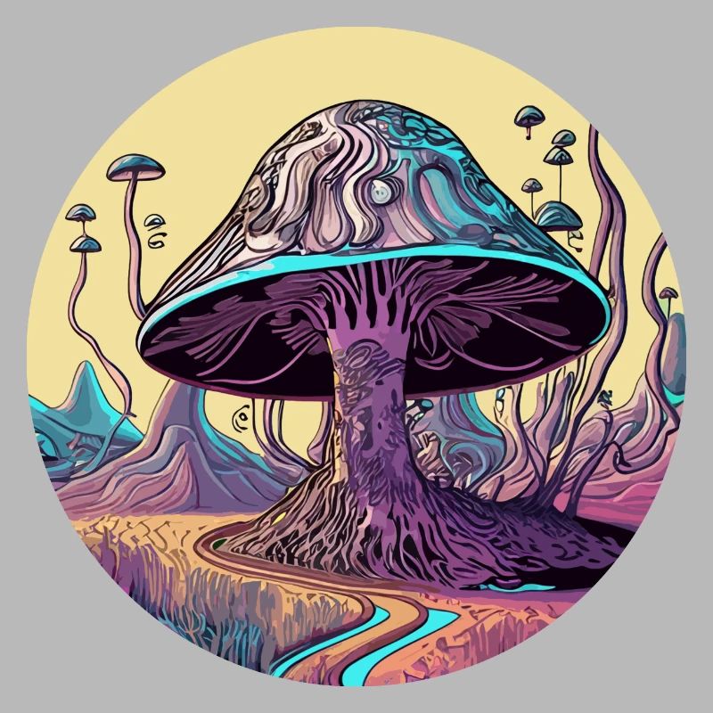Psychedelic Mushroom Tree Valley