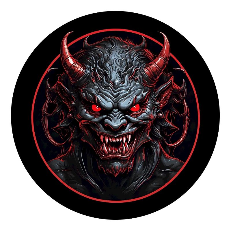 Evil demonic devil with red eyes