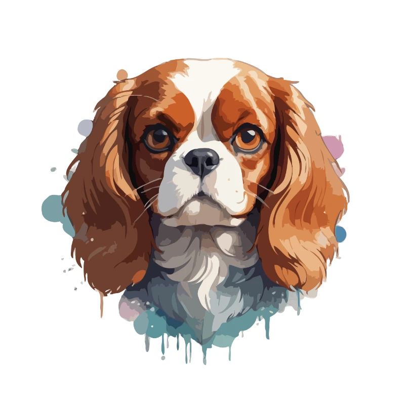 Cavalier King Charles Spaniel, Chien, Coloré