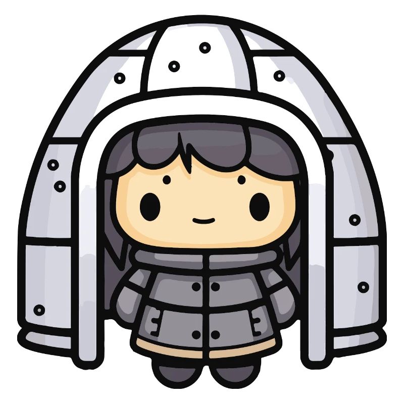 Igloo Eskimo Winter Comic