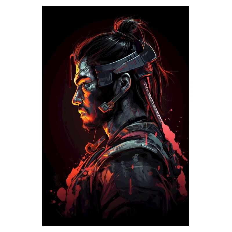 Neon Cyber Samurai Warrior #8