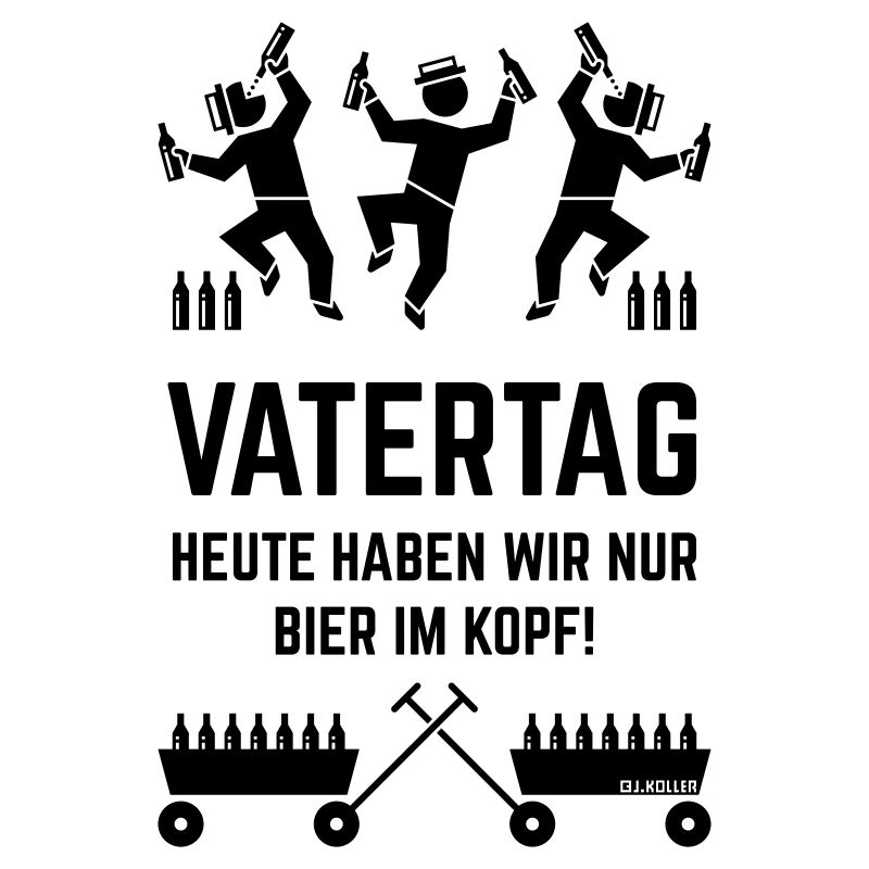 Vatertag – Bier Im Kopf (2 Bollerwagen / Black)