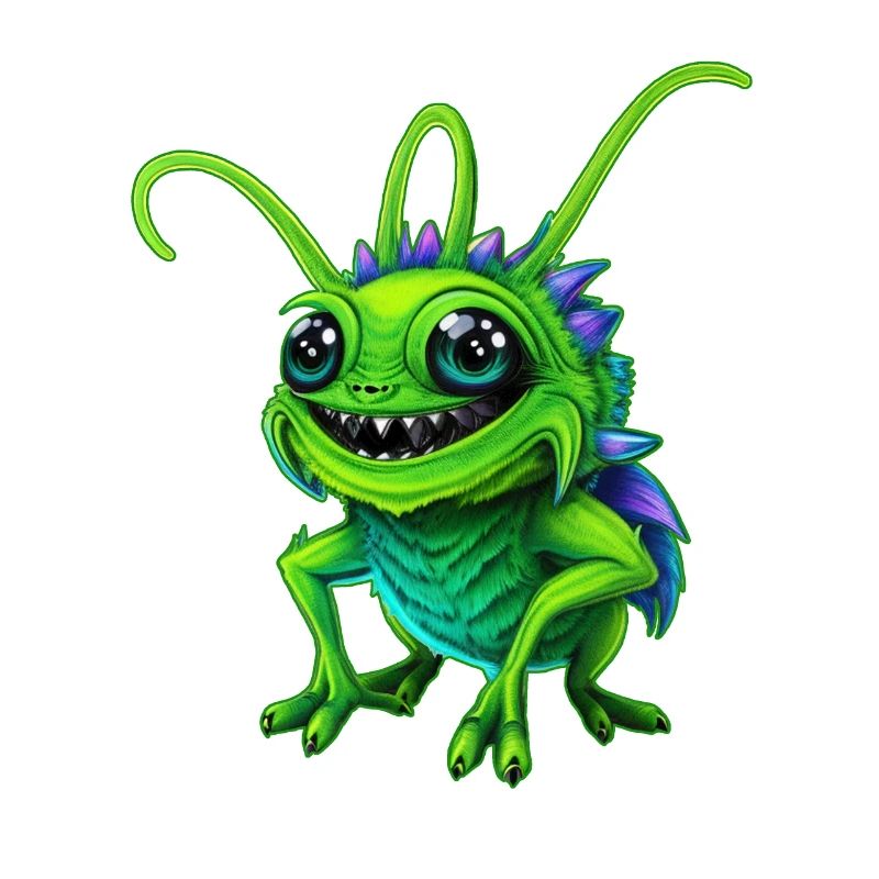 Monstre vert cricket