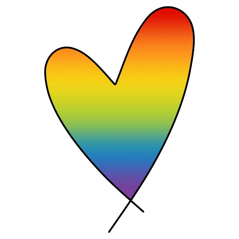 Regenbogen Herz Regenbogenfarben CSD Pride Month