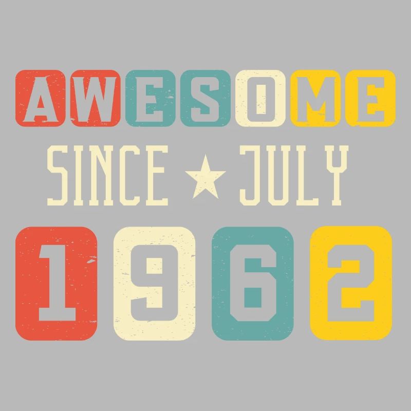 Juli 1962 - 60. Geburtstag Geschenk. Awesome.