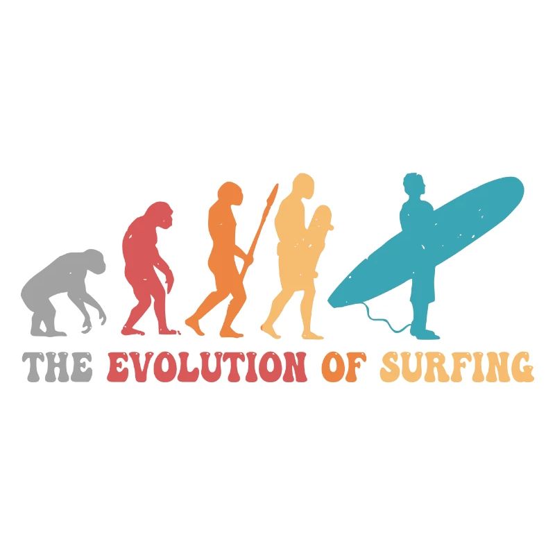 Surf-Evolution des Surfens Surfer-Humor