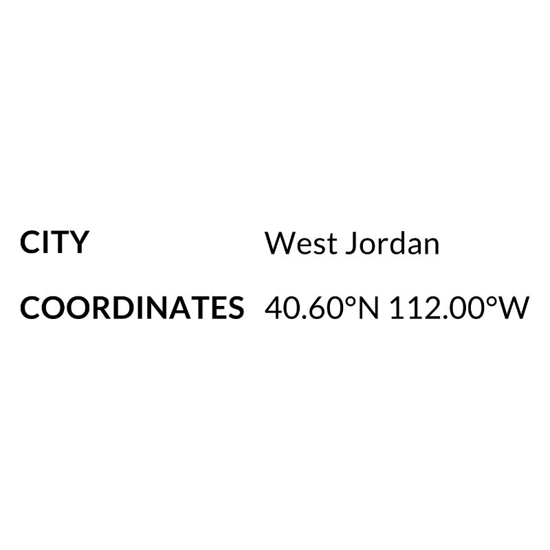 West Jordan, Utah, USA coordinates