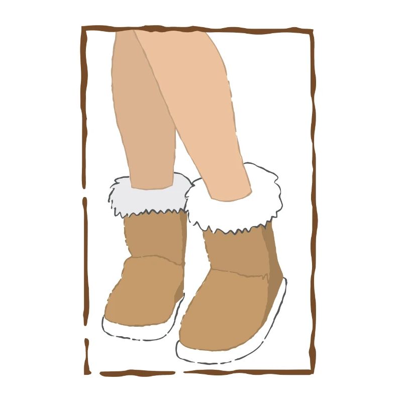 Schaffellstiefel mit Beinen