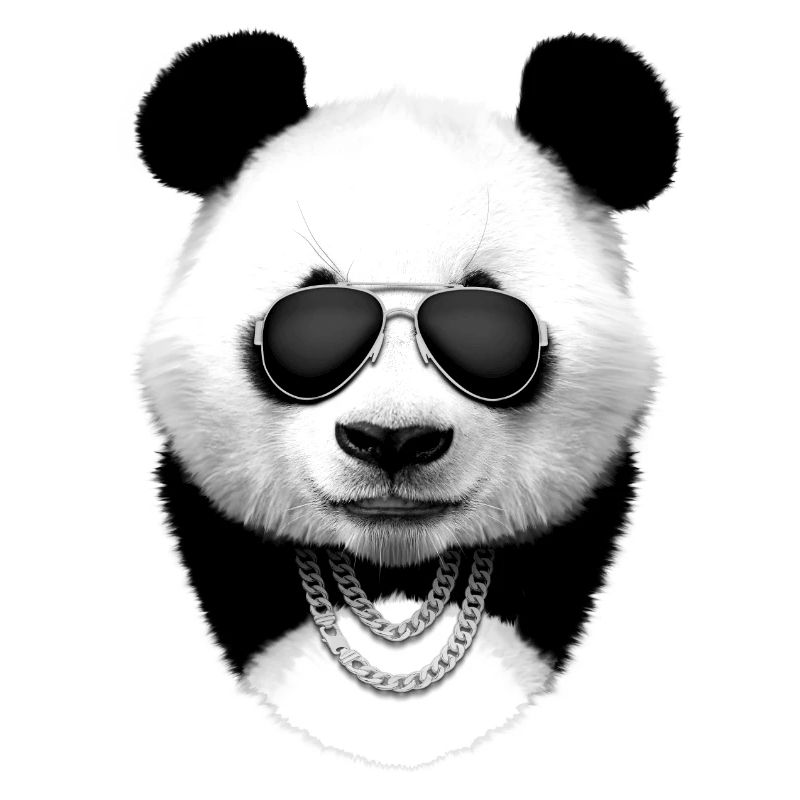 Panda in Schwarz