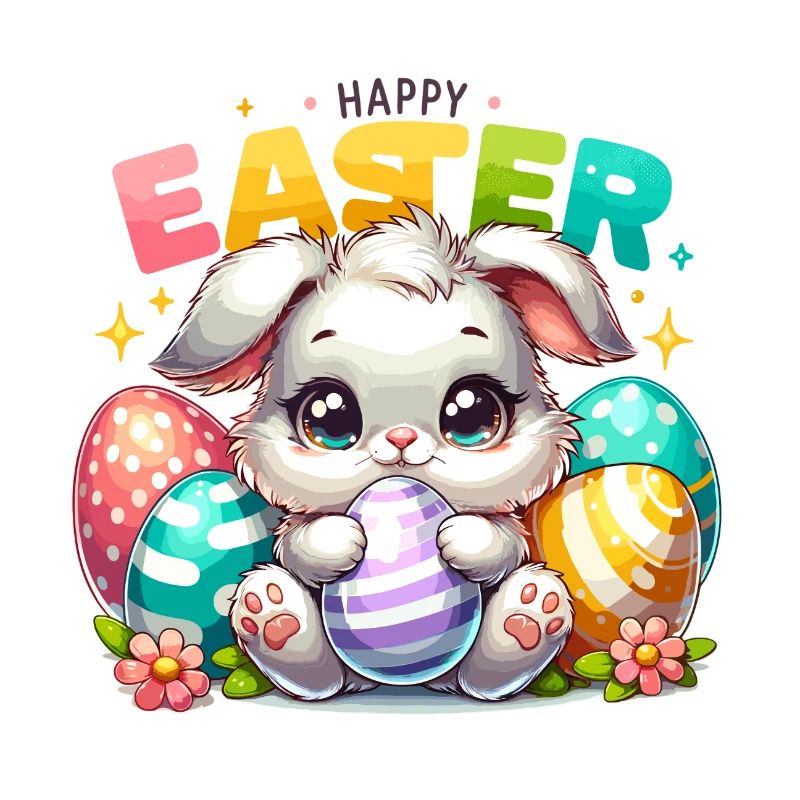 Happy Easter - Easter Bunny Illustration