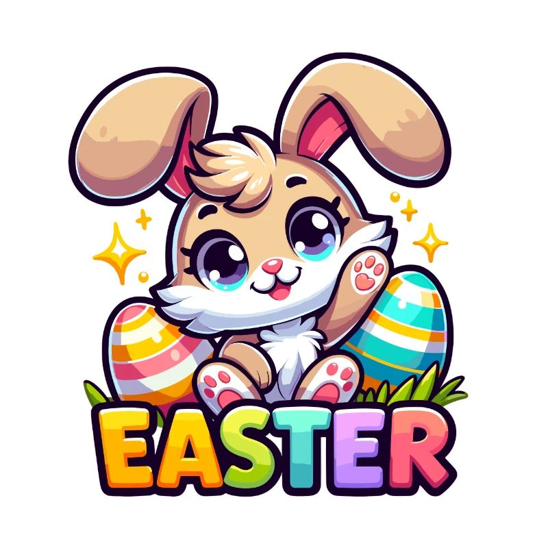 Happy Easter - Easter Bunny Illustration