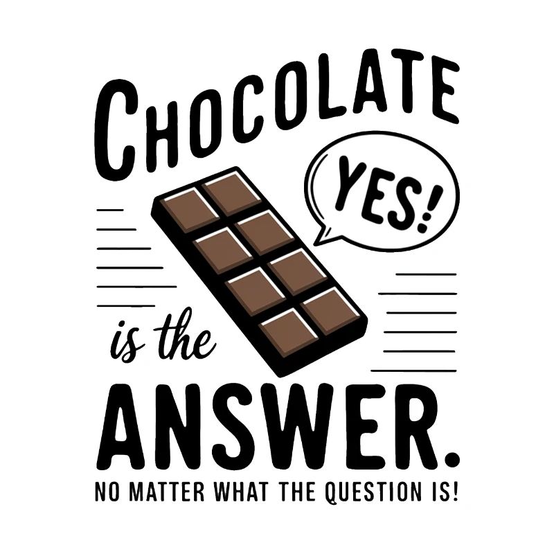 Chocolate is the answer. No matter what the question is