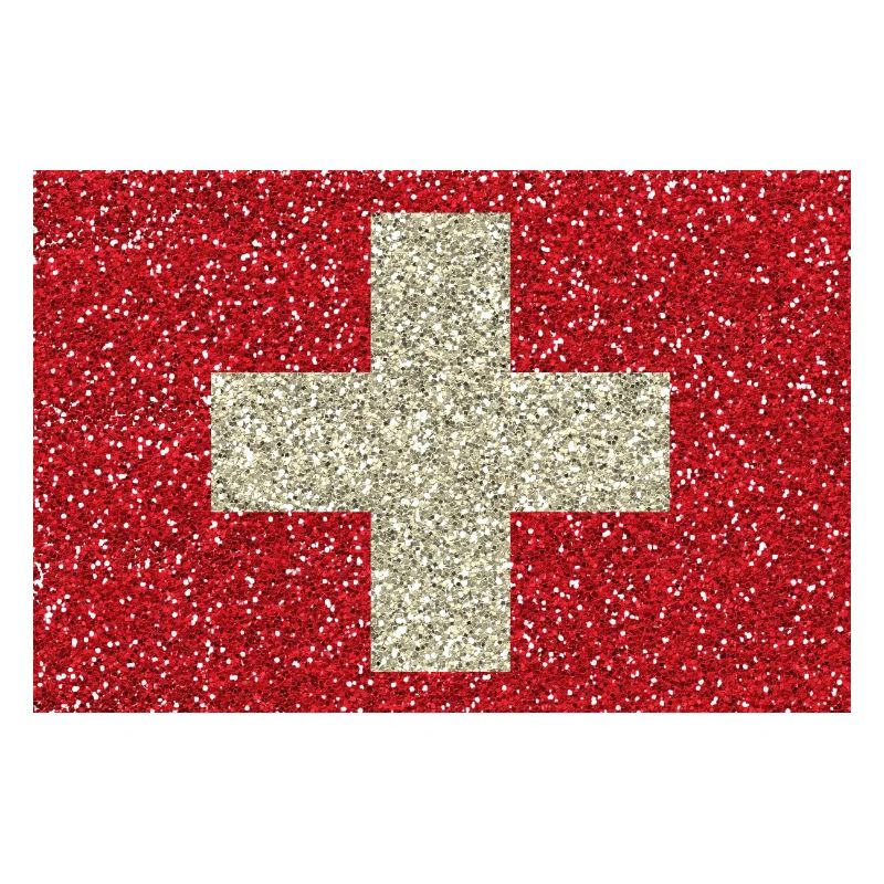 drapeau suisse Glitter drapeau tradition indigène