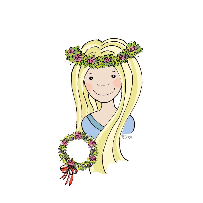 Mittelalter Blumenmädchen blond