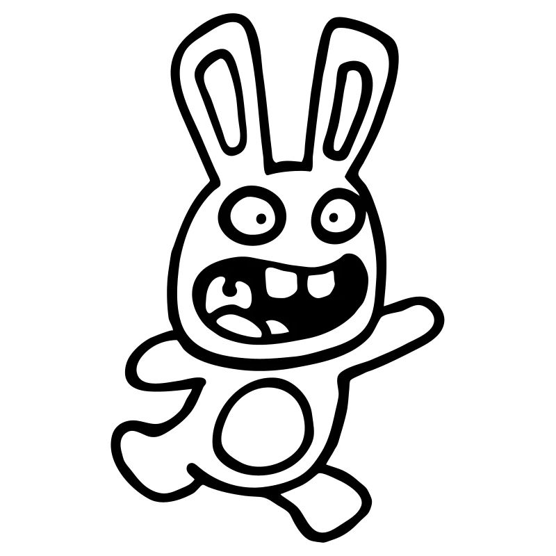 drawing cute rabbit stupid comic style cartoon fun