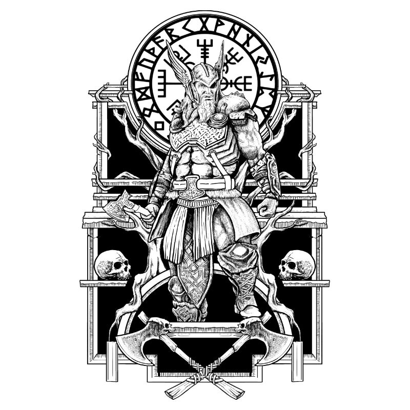 odin, thor, walhalla, valhalla, marteau, hache,