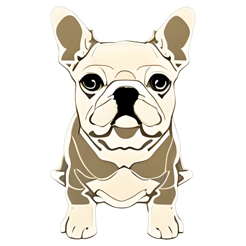 Motif d’impression graphique de conception de bouledogue français