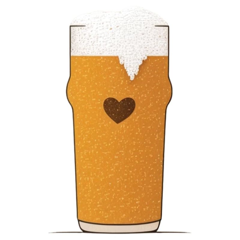 Bierliebe Bierglas Herz