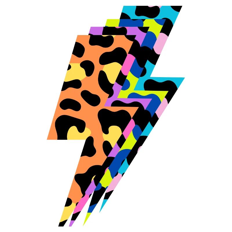 Lightning léopard multicolore