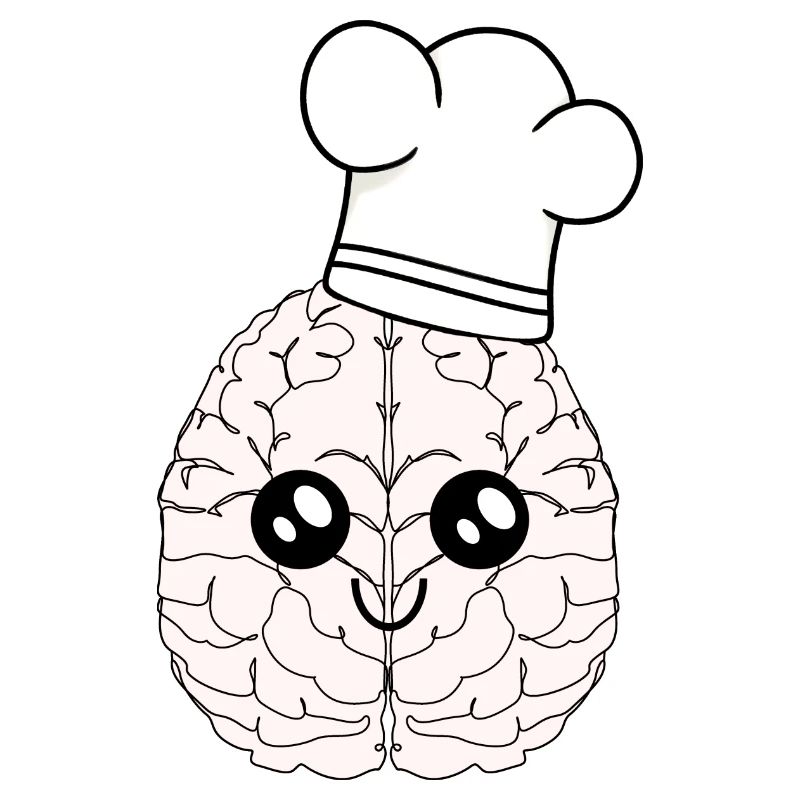 Brain chef chef hat smart cooking culinary art