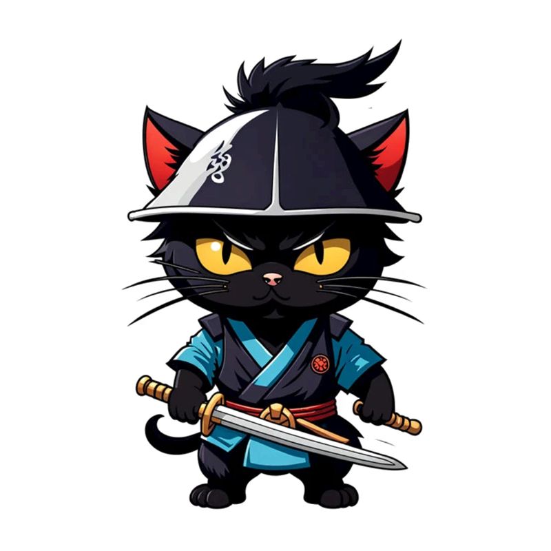 Ninja Cat - Samurai Kitten