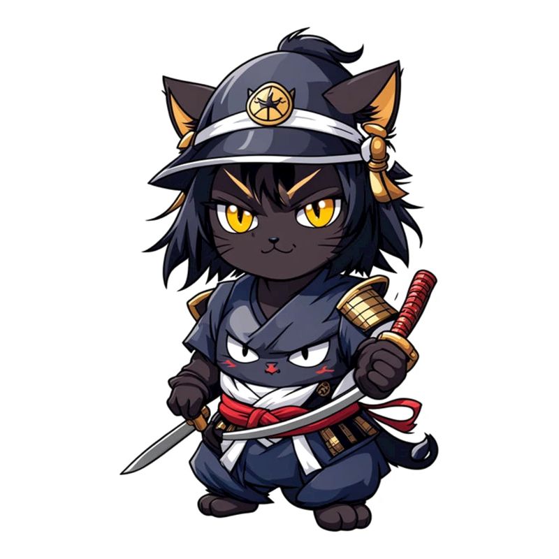 Ninja Cat - Samurai Kitten