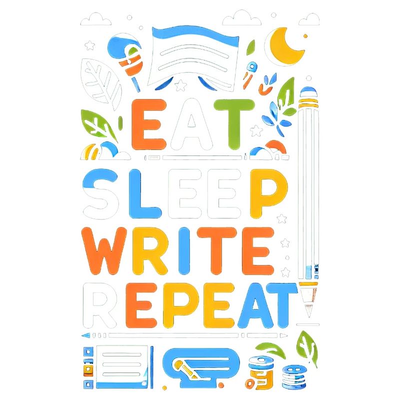 Manger Dormir Écrire Répéter 5