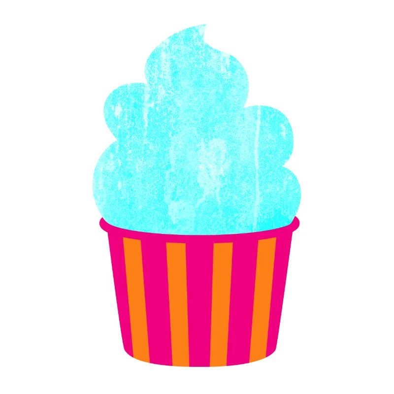 Glace Glace Coupe à Glace Strips Cyan Crème Glacée D’été