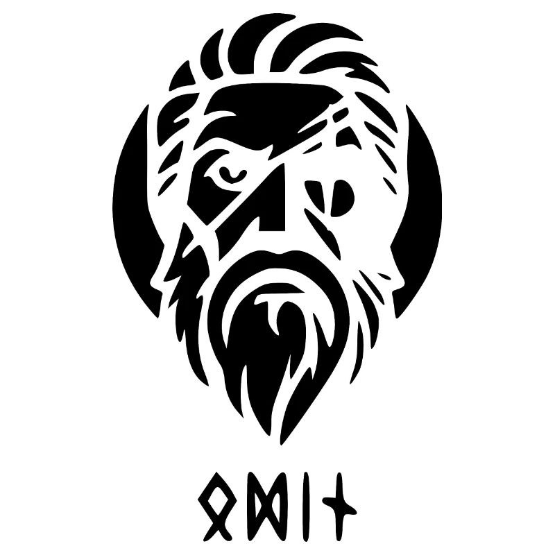 Odin schwarz mit Runen