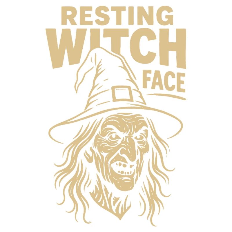 Resting Witch Face Halloween Costume Fun