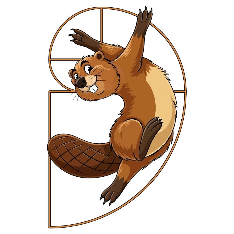 Fibonacci Beaver Spiral