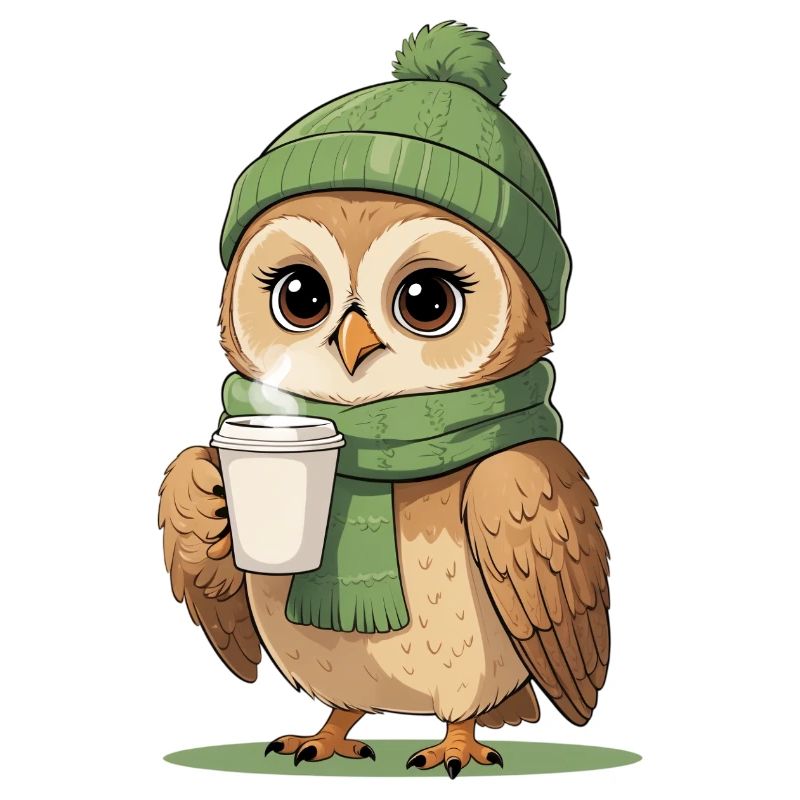 Winterliche Eulenkaffee Pause