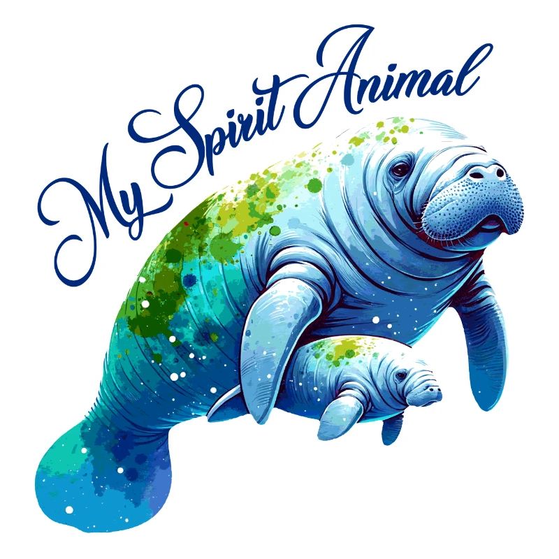 Manatee with calf