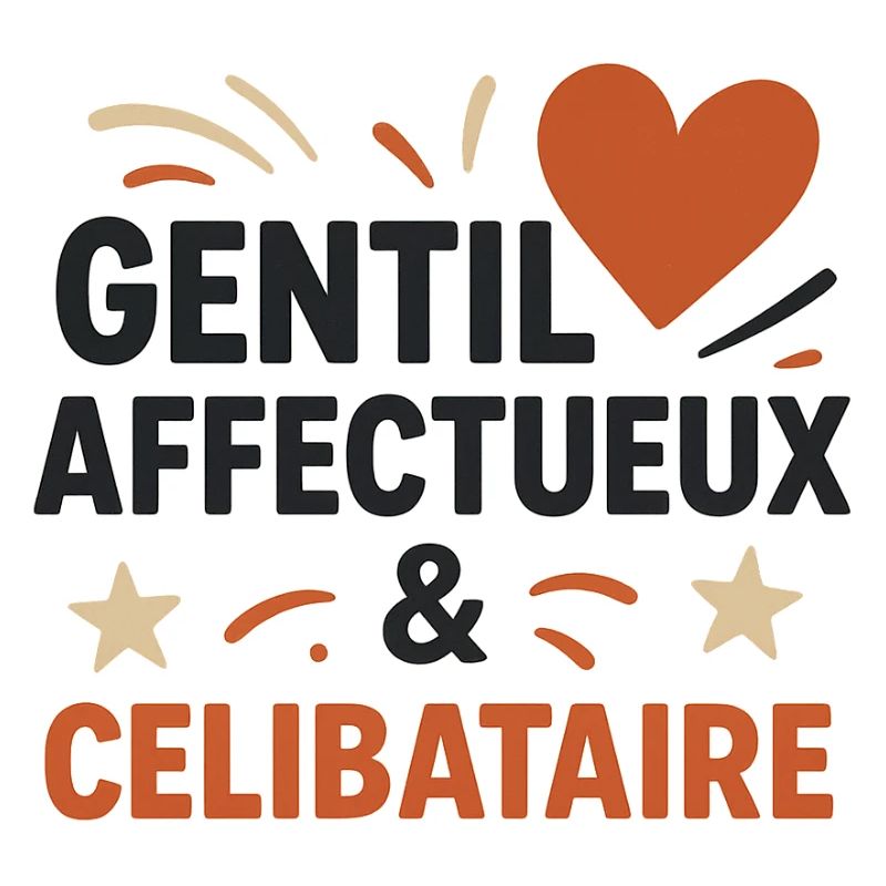 Design message amical pour célibataires