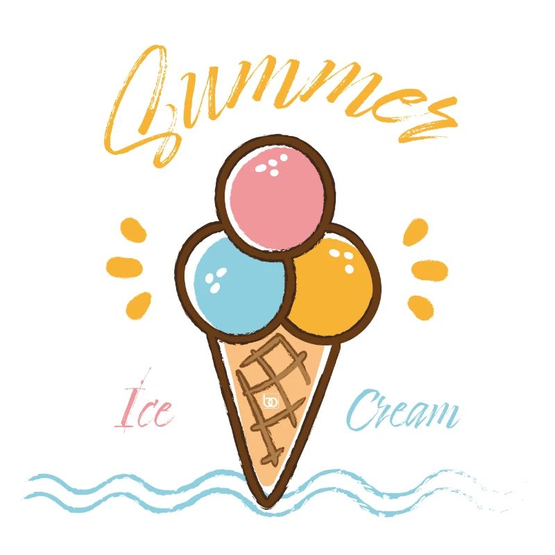 Crème glacée / Graphique de Bo glacé d’été
