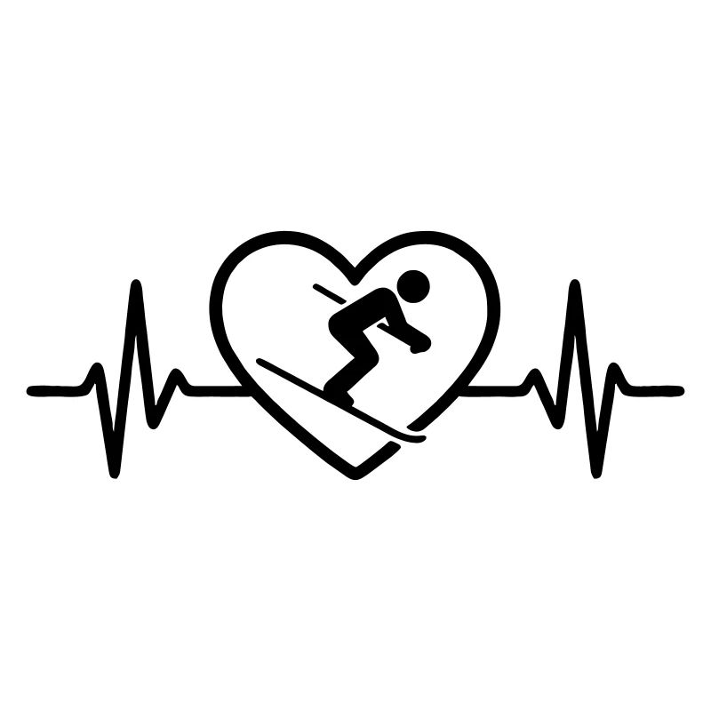 Skiing Heart for the slopes