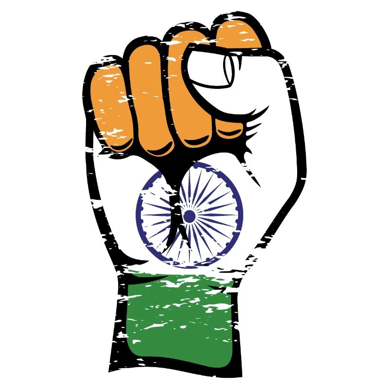 Poing de drapeau de l’Inde utilisé