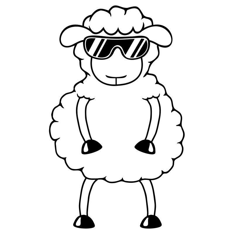 Sheep Sunglasses Party Sheep Lamb Cute Cool