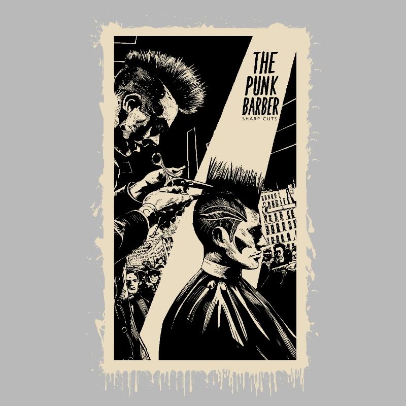 Punk barber sharp cuts