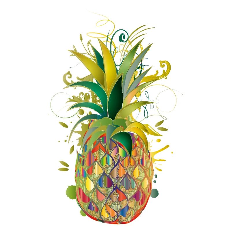 Ananas coloré – fruit créatif dans le style graffiti