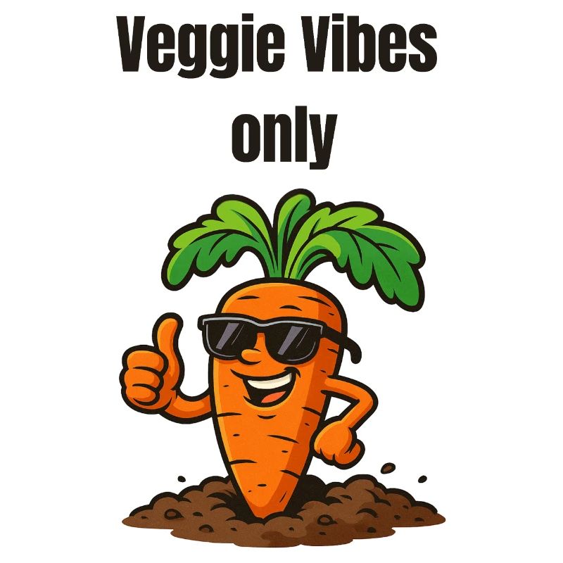 Veggie Vibes Carrot with Style Vegetable Illustrations