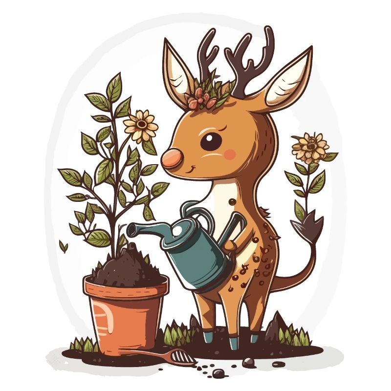 Cerf à pouce vert