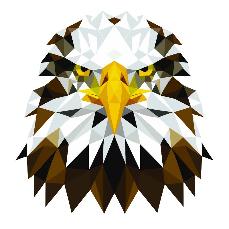 Abstract Geometric Eagle - Color Design