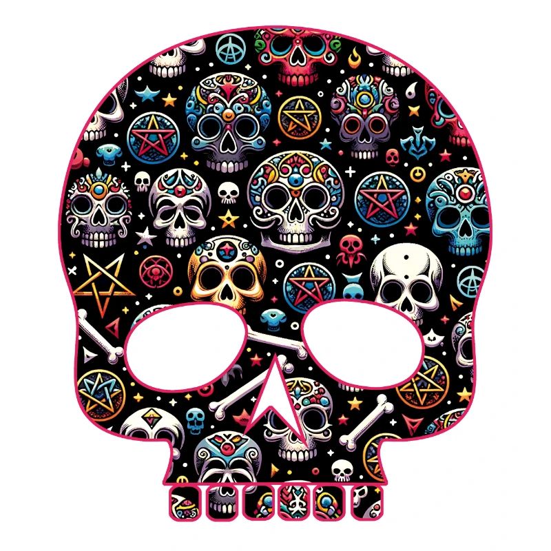 Buntes dekoratives Skullmuster